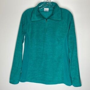Columbia 1/4 Zip Blue Fleece Pullover Long Sleeve Sweatshirt Medium